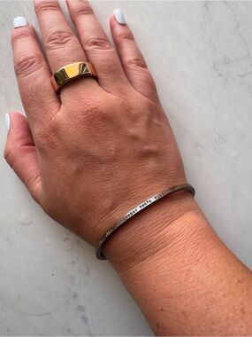 Copper Bracelet Cuff Text Quoted Original Design Artist Unisex